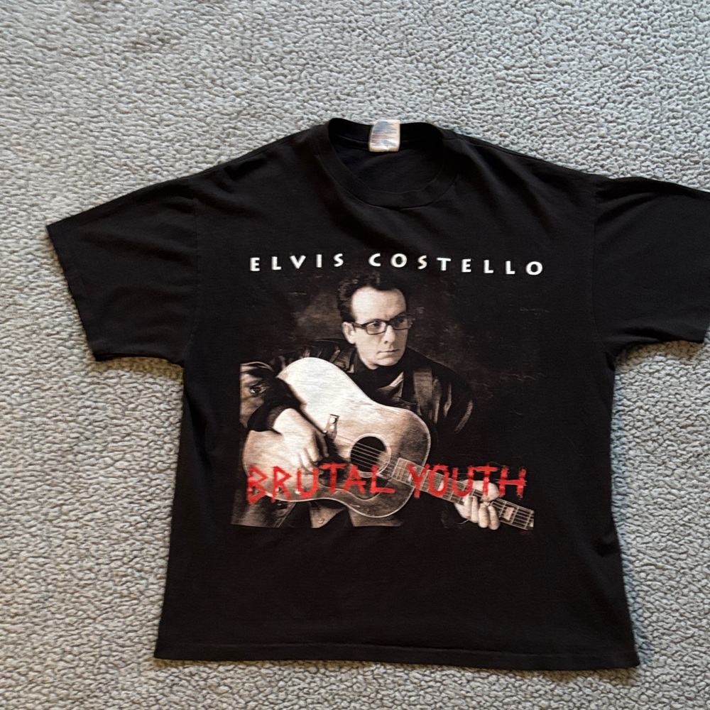 Hanes Black Elvis Costello Graphic Tee